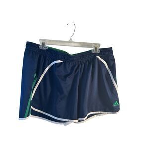 Adidas gym shorts womens xl navy green rn388387